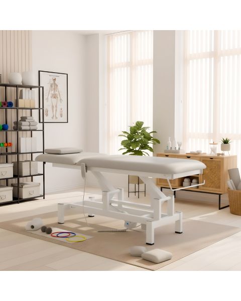 Marquesa Elétrica Fortis 2 – Comando Manual, Almofada, Cinzento Claro